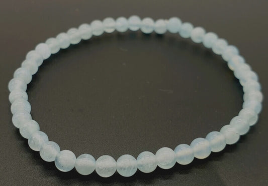 Bracciale Acquamarina perle 4mm