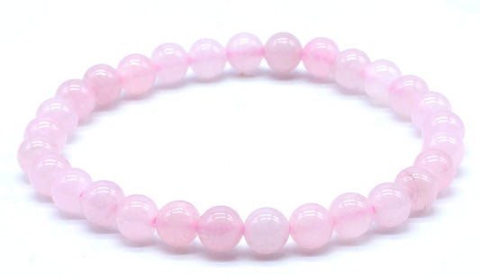 Bracciale Quarzo Rosa 6mm