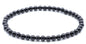 Bracciale in tormalina nera con perle 4mm
